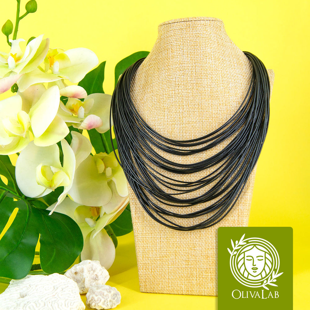 Collar Hilos - Negro